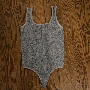 Ribbed Stretchy Square Neck Bodysuit